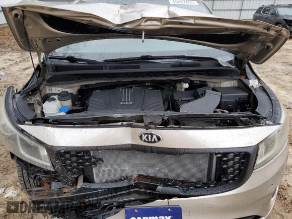 2015 Kia Sedona LX with VIN KNDMB5C16F6020174, listed as a Copart auction lot 45802495 with 103,570 mi miles and Salvage Title. Bid and sale history available at DreamBid. Image 13.