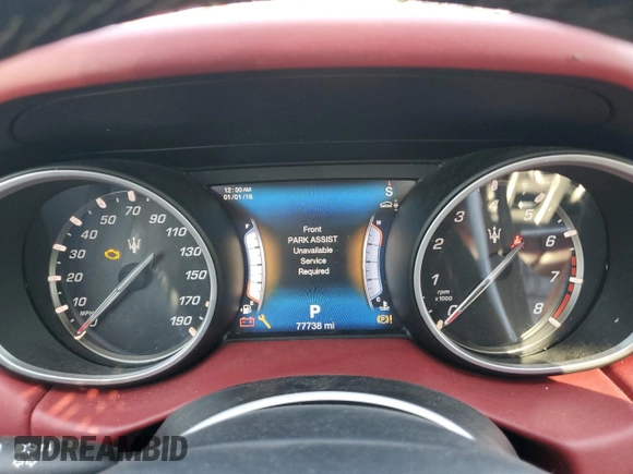 2017 Maserati Levante with VIN ZN661XUS1HX243202, listed as a Copart auction lot 55456535 with 77,738 mi miles and Salvage Title. Bid and sale history available at carsss.com. Image 9.