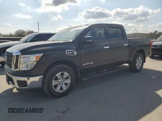 2017 Nissan Titan S with VIN 1N6AA1EJ4HN571219, listed as a Copart auction lot 43154215 with 63,876 mi miles and Salvage Title. Bid and sale history available at carsss.com. Image 1.