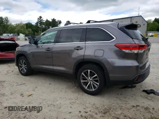 2019 Toyota Highlander SE with VIN 5TDJZRFH8KS932717, listed as a Copart auction lot 57224345 with 76,356 mi miles and Salvage title. Bid and sale history available at DreamBid. Image 2.