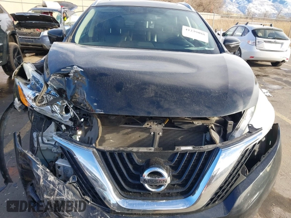 2017 Nissan Murano SL with VIN 5N1AZ2MH5HN144630, listed as a IAAI auction lot 41239088 with 87,305 mi miles and . Bid and sale history available at DreamBid. Image 13.
