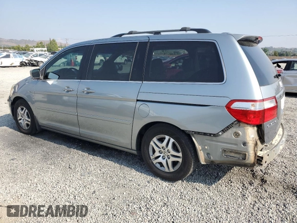 2006 Honda Odyssey EX-L z VIN 5FNRL38756B087695, wystawiony jako Copart lot #60122525 z przebiegiem 213 221 mil mil oraz Szkoda całkowita • Salvage title. Historia ofert i sprzedaży dostępna na DreamBid. Obrazek 2.