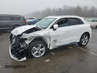 2022 Audi Q3 S line Premium with VIN WA1DECF32N1142304, listed as a Copart auction lot 44824775 with 28,465 mi miles and Salvage Title. Bid and sale history available at carsss.com. Image 1.