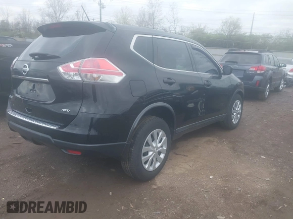 2016 Nissan Rogue SV with VIN KNMAT2MV3GP666185, listed as a IAAI auction lot 41932051 with 48,548 mi miles and . Bid and sale history available at DreamBid. Image 4.