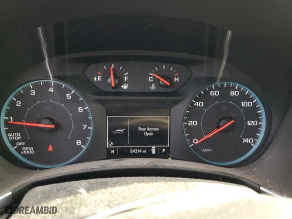 2020 Chevrolet Equinox LS with VIN 2GNAXHEV7L6197285, listed as a Copart auction lot 43445515 with 84,314 mi miles and Salvage Title. Bid and sale history available at carsss.com. Image 9.