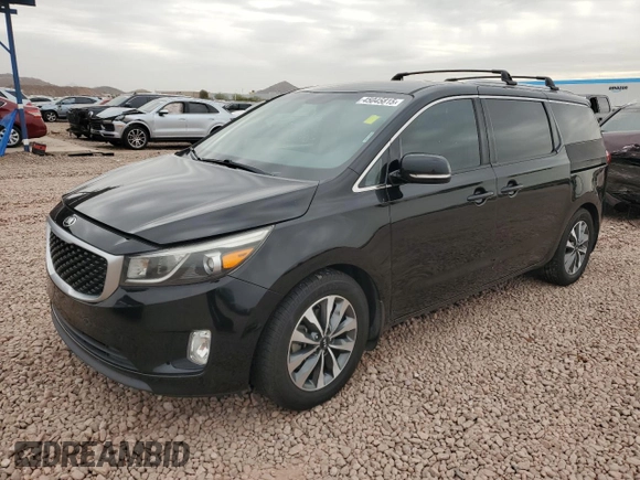 2015 Kia Sedona SX with VIN KNDMC5C14F6079074, listed as a Copart auction lot 45045815 with 105,414 mi miles and Clean Title. Bid and sale history available at carsss.com. Image 1.