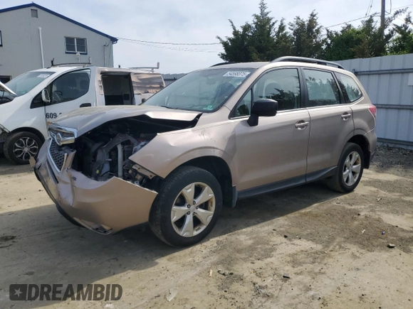 2016 Subaru Forester 2.5i with VIN JF2SJABC4GH536000, listed as a Copart auction lot 54598375 with 125,340 mi miles and Salvage Title. Bid and sale history available at DreamBid. Image 1.