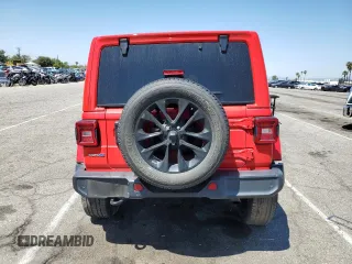 2021 Jeep Wrangler Unlimited Sahara with VIN 1C4JJXP64MW766076, listed as a Copart auction lot 54457195 with 92,421 mi miles and Salvage title. Bid and sale history available at DreamBid. Image 6.