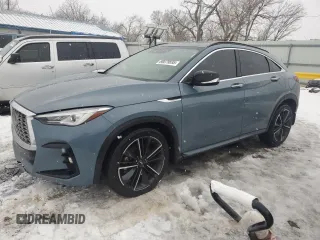 2022 Infiniti QX55 Luxe z VIN 3PCAJ5J33NF103025, wystawiony jako Copart lot #88079895 z przebiegiem 23 079 mil mil oraz Szkoda całkowita • Salvage title. Historia ofert i sprzedaży dostępna na DreamBid. Obrazek 1.