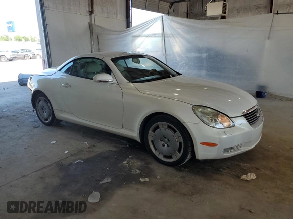 2003 Lexus SC 430 z VIN JTHFN48YX30045320, wystawiony jako Copart lot #57385515 z przebiegiem 104 178 mil mil oraz Szkoda całkowita • Salvage title. Historia ofert i sprzedaży dostępna na DreamBid. Obrazek 4.