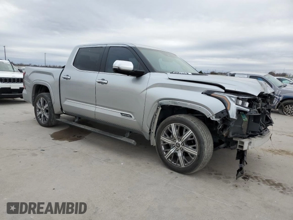2023 Toyota Tundra Capstone Hybrid с VIN 5TFVC5DB6PX032166, выставлен на аукционе Copart как лот 42430465 с пробегом 39 910 миль миль и Списание • Salvage title. История ставок и продаж доступна на DreamBid. Изображение 4.