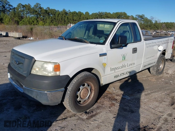 2005 Ford F-150 XL with VIN 1FTPF125X5NA95687, listed as a IAAI auction lot 41737229 with 181,495 mi miles. Bid and sale history available at carsss.com. Image 2.