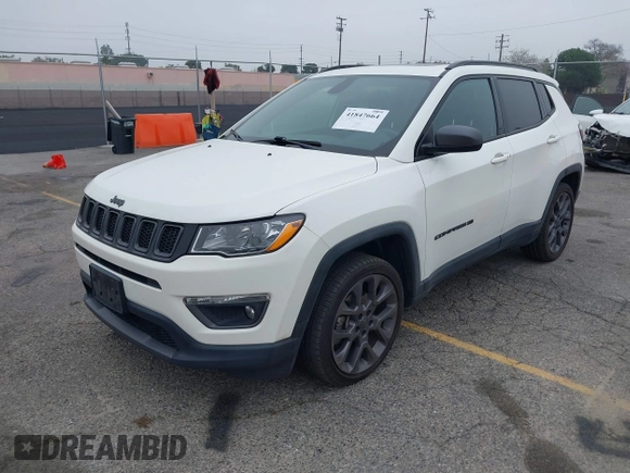 2021 Jeep Compass 80th Anniversary with VIN 3C4NJCEB4MT577055, listed as a IAAI auction lot 41847664 with 106,135 mi miles and . Bid and sale history available at carsss.com. Image 17.