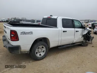 2025 Ram 1500 with VIN 1C6SRFNP3SN608731, listed as a Copart auction lot 42636735 with 7,736 mi miles and Salvage title. Bid and sale history available at DreamBid. Image 3.