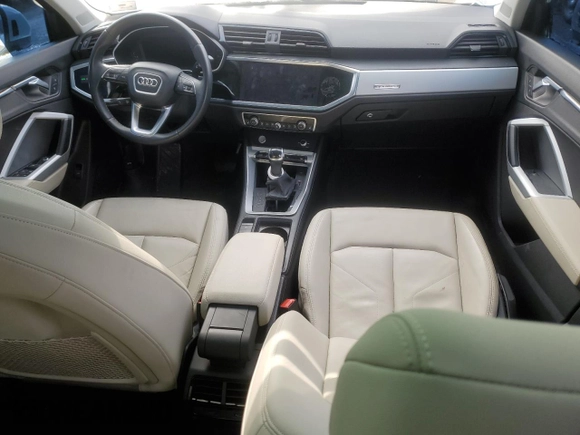 2020 Audi Q3 S line Premium with VIN WA1DECF31L1125362, listed as a Copart auction lot 42122605 with 39,407 mi miles and Salvage Title. Bid and sale history available at carsss.com. Image 8.