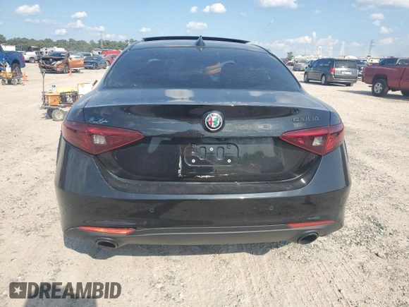 2019 Alfa Romeo Giulia Ti Sport with VIN ZARFAMBN8K7616651, listed as a Copart auction lot 72022264 with 28,763 mi miles and Salvage Title. Bid and sale history available at carsss.com. Image 6.