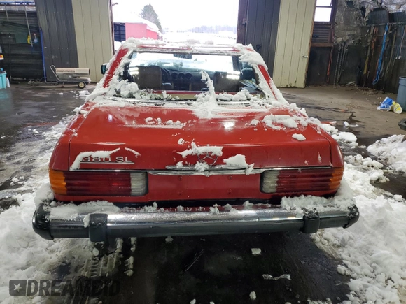 1985 Mercedes-Benz SL with VIN WDBBA45C9FA020491, listed as a Copart auction lot 83799374 with 57,321 mi miles and Clean title. Bid and sale history available at DreamBid. Image 6.
