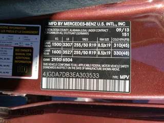 2014 Mercedes-Benz M 550 with VIN 4JGDA7DB3EA303533, listed as a Copart auction lot 89185595 with Not Provided miles and Salvage Title. Bid and sale history available at carsss.com. Image 13.