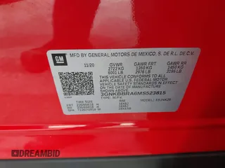 2021 Chevrolet Blazer LT with VIN 3GNKBBRA6MS523815, listed as a IAAI auction lot 42369013 with 69,641 mi miles and . Bid and sale history available at DreamBid. Image 9.
