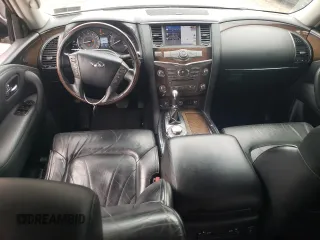 2012 Infiniti QX56 8-passenger with VIN JN8AZ2NC1C9315502, listed as a Copart auction lot 71638734 with 146,518 mi miles and Salvage Title. Bid and sale history available at carsss.com. Image 8.