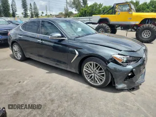 2021 Genesis G70 2.0T with VIN KMTG34LA8MU074008, listed as a Copart auction lot 62692345 with 33,204 mi miles and Salvage title. Bid and sale history available at DreamBid. Image 4.