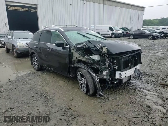 2025 Infiniti QX60 Sensory with VIN 5N1AL1GS7SC336153, listed as a Copart auction lot 57083985 with 5,692 mi miles and Salvage title. Bid and sale history available at DreamBid. Image 15.