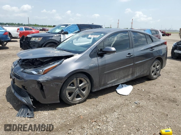 2020 Toyota Prius L Eco with VIN JTDKARFU7L3103696, listed as a Copart auction lot 54130735 with 22,774 mi miles and Salvage Title. Bid and sale history available at DreamBid. Image 1.