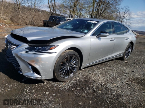 2019 Lexus LS with VIN JTHC51FF1K5007446, listed as a Copart auction lot 51824615 with 9,653 mi miles and Salvage Title. Bid and sale history available at carsss.com. Image 1.
