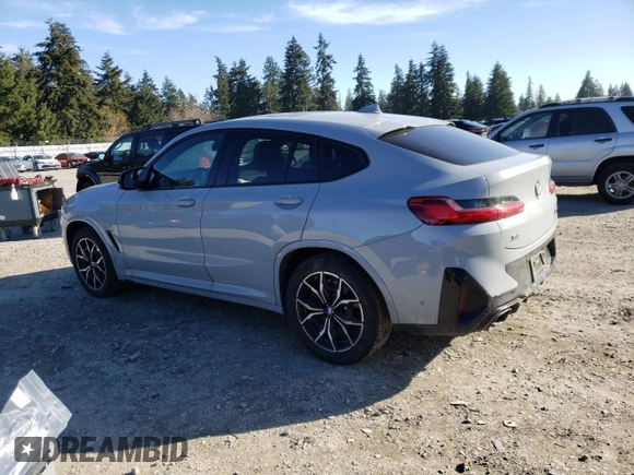 2023 BMW X4 M40i with VIN 5UX43DT00P9R86047, listed as a Copart auction lot 47321295 with 21,640 mi miles and Salvage title. Bid and sale history available at DreamBid. Image 2.