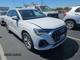 2023 Audi Q3 S line Premium with VIN WA1DECF3XP1106668, listed as a IAAI auction lot 42845143 with 46,005 mi miles and . Bid and sale history available at DreamBid. Image 36.