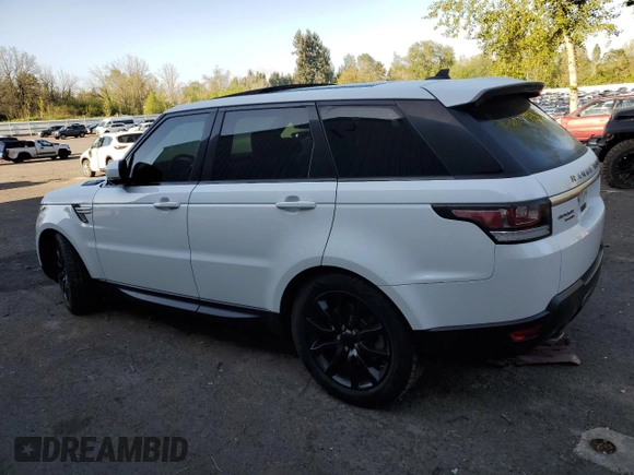 2015 Land Rover Range Rover Sport HSE with VIN SALWR2VF6FA534401, listed as a Copart auction lot 54190775 with 81,329 mi miles and Salvage title. Bid and sale history available at DreamBid. Image 2.