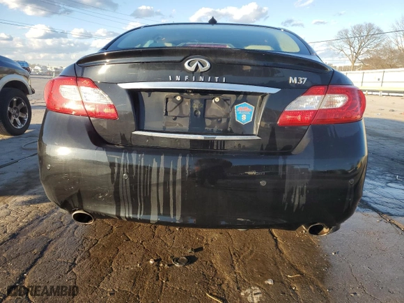 2013 Infiniti M37 with VIN JN1BY1APXDM513132, listed as a Copart auction lot 46896385 with 212702 miles and Salvage Title. Bid and sale history available at carsss.com. Image 6.