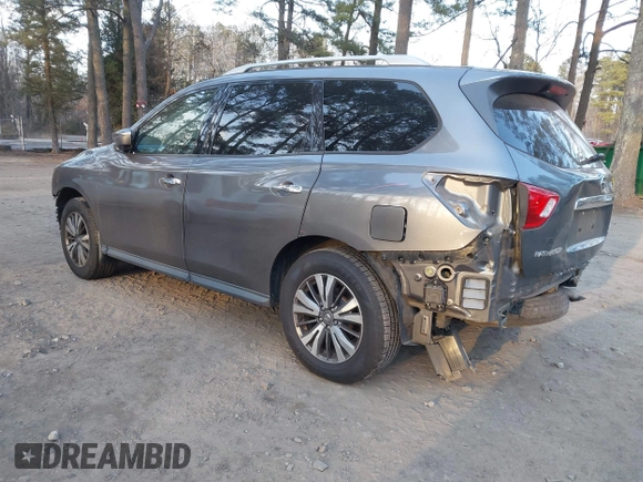 2017 Nissan Pathfinder SV with VIN 5N1DR2MM5HC619196, listed as a IAAI auction lot 41410299 with 105,446 mi miles. Bid and sale history available at carsss.com. Image 3.