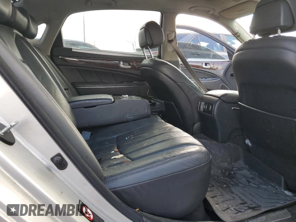 2013 Hyundai Equus Signature with VIN KMHGH4JH8DU058788, listed as a Copart auction lot 46627145 with 80,753 mi miles and Salvage Title. Bid and sale history available at DreamBid. Image 10.