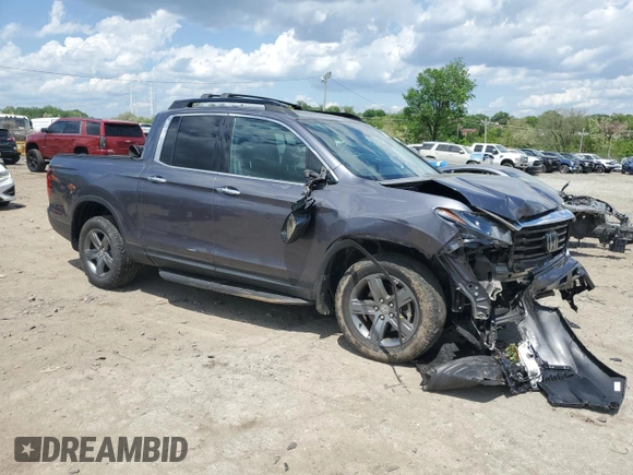 2021 Honda Ridgeline RTL-E z VIN 5FPYK3F79MB018627, wystawiony jako Copart lot #55635025 z przebiegiem 24 797 mil mil oraz Szkoda całkowita • Salvage title. Historia ofert i sprzedaży dostępna na DreamBid. Obrazek 4.