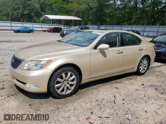 2007 Lexus LS 460 with VIN JTHBL46F775047802, listed as a Copart auction lot 56669525 with 181,584 mi miles and Salvage title. Bid and sale history available at DreamBid. Image 1.