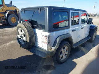 2020 Jeep Wrangler Unlimited Sport S with VIN 1C4HJXDN6LW161341, listed as a IAAI auction lot 41217843 with 74,196 mi miles and . Bid and sale history available at DreamBid. Image 4.