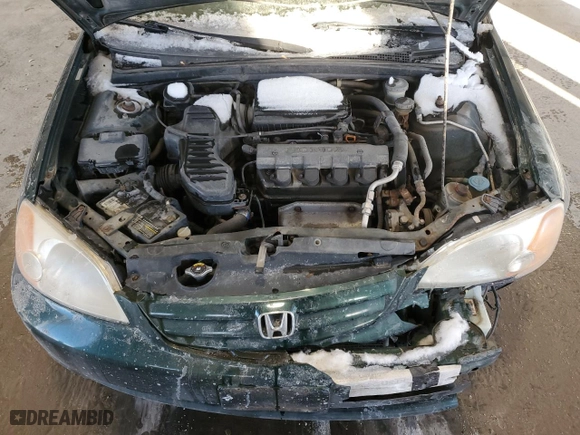 2001 Honda Civic LX with VIN 2HGES15581H502828, listed as a Copart auction lot 45672155 with 166,046 mi miles and Salvage Title. Bid and sale history available at carsss.com. Image 13.