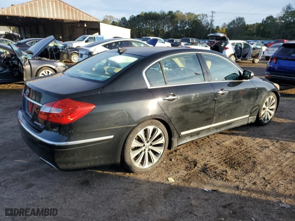 2014 Hyundai Genesis 5.0L R-Spec with VIN KMHGC4DH6EU260413, listed as a Copart auction lot 81470644 with 57,033 mi miles and Salvage Title. Bid and sale history available at carsss.com. Image 3.