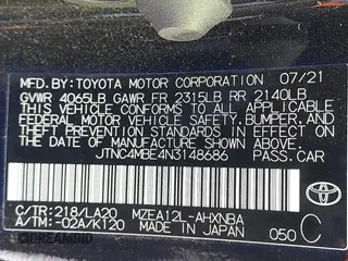 2022 Toyota Corolla Hatchback XSE with VIN JTNC4MBE4N3148686, listed as a IAAI auction lot 41773525 with 20,622 mi miles. Bid and sale history available at carsss.com. Image 9.