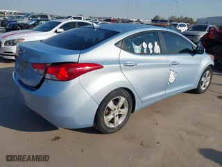2011 Hyundai Elantra Ltd with VIN KMHDH4AE7BU107663, listed as a IAAI auction lot 41652200 with 218,074 mi miles. Bid and sale history available at carsss.com. Image 4.