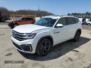 2022 Volkswagen Atlas 3.6L V6 SEL R-Line with VIN 1V2AR2CA5NC510973, listed as a Copart auction lot 51585105 with 26,135 mi miles and Salvage Title. Bid and sale history available at carsss.com. Image 1.