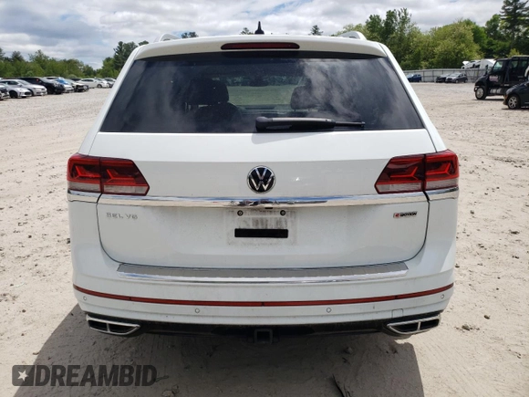 2021 Volkswagen Atlas SEL Premium R-Line with VIN 1V2FR2CA3MC550747, listed as a Copart auction lot 57286075 with Not provided miles and Salvage title. Bid and sale history available at DreamBid. Image 6.