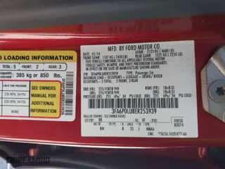 2014 Ford Fusion SE Hybrid with VIN 3FA6P0LU8ER253939, listed as a IAAI auction lot 41882200 with 241,178 mi miles. Bid and sale history available at carsss.com. Image 9.