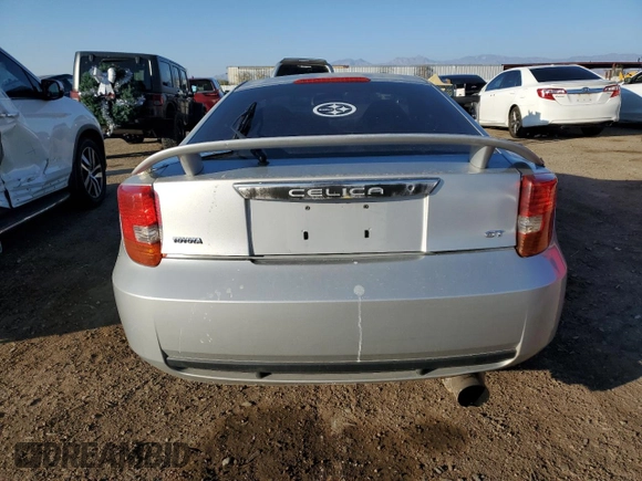 2005 Toyota Celica GT with VIN JTDDR32T550188831, listed as a Copart auction lot 43134315 with 0 mi miles and Salvage Title. Bid and sale history available at carsss.com. Image 6.