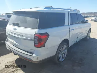 2022 Ford Expedition Max King Ranch with VIN 1FMJK1PT3NEA47209, listed as a IAAI auction lot 41739106 with 59,426 mi miles and . Bid and sale history available at DreamBid. Image 4.