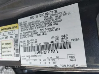 2015 Ford Fusion SE with VIN 3FA6P0HD2FR125478, listed as a IAAI auction lot 41849970 with 136,460 mi miles and . Bid and sale history available at DreamBid. Image 9.