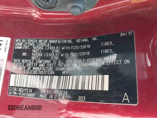 2017 Toyota Sienna LE with VIN 5TDJZ3DC7HS171384, listed as a IAAI auction lot 41715969 with 113,411 mi miles. Bid and sale history available at carsss.com. Image 9.