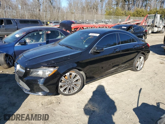 2018 Mercedes-Benz CLA with VIN WDDSJ4GB9JN585739, listed as a Copart auction lot 73040782 with 75,266 mi miles. Bid and sale history available at carsss.com. Image 1.