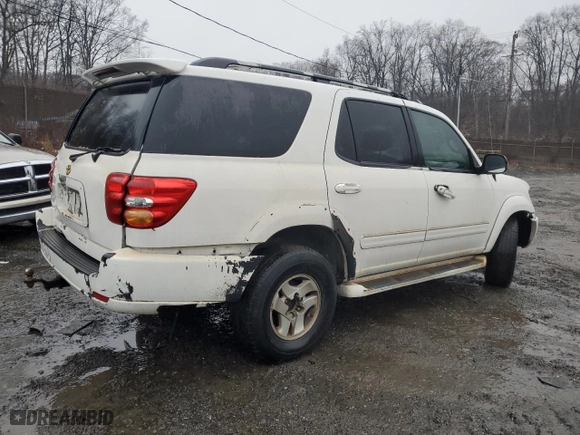 2002 Toyota Sequoia Limited with VIN 5TDZT38A02S104985, listed as a Copart auction lot 42360525 with 0 mi miles and Salvage Title. Bid and sale history available at carsss.com. Image 3.